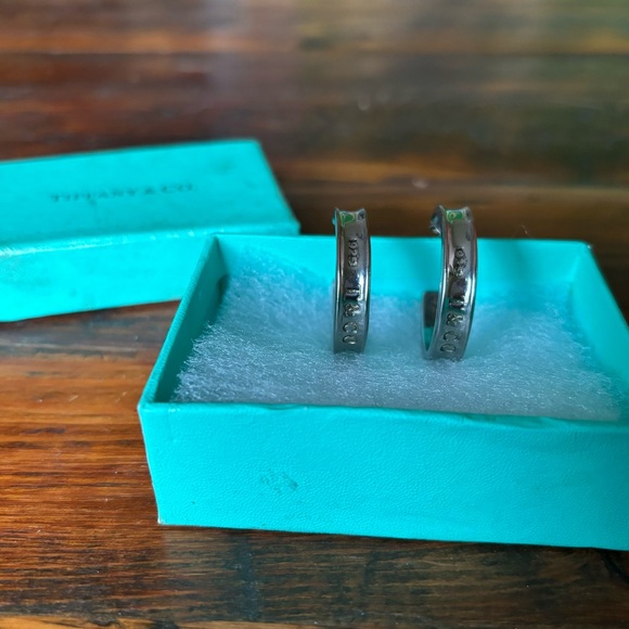 Tiffany & Co. 1837 Sterling Silver Hoop Earrings Circa 1997 - Picture 5 of 9